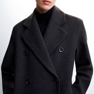 MANGO Check wool-blend coat NWT ONLINE EXCLUSIVE